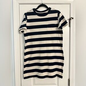 Striped Black and White T-Shirt Dress
